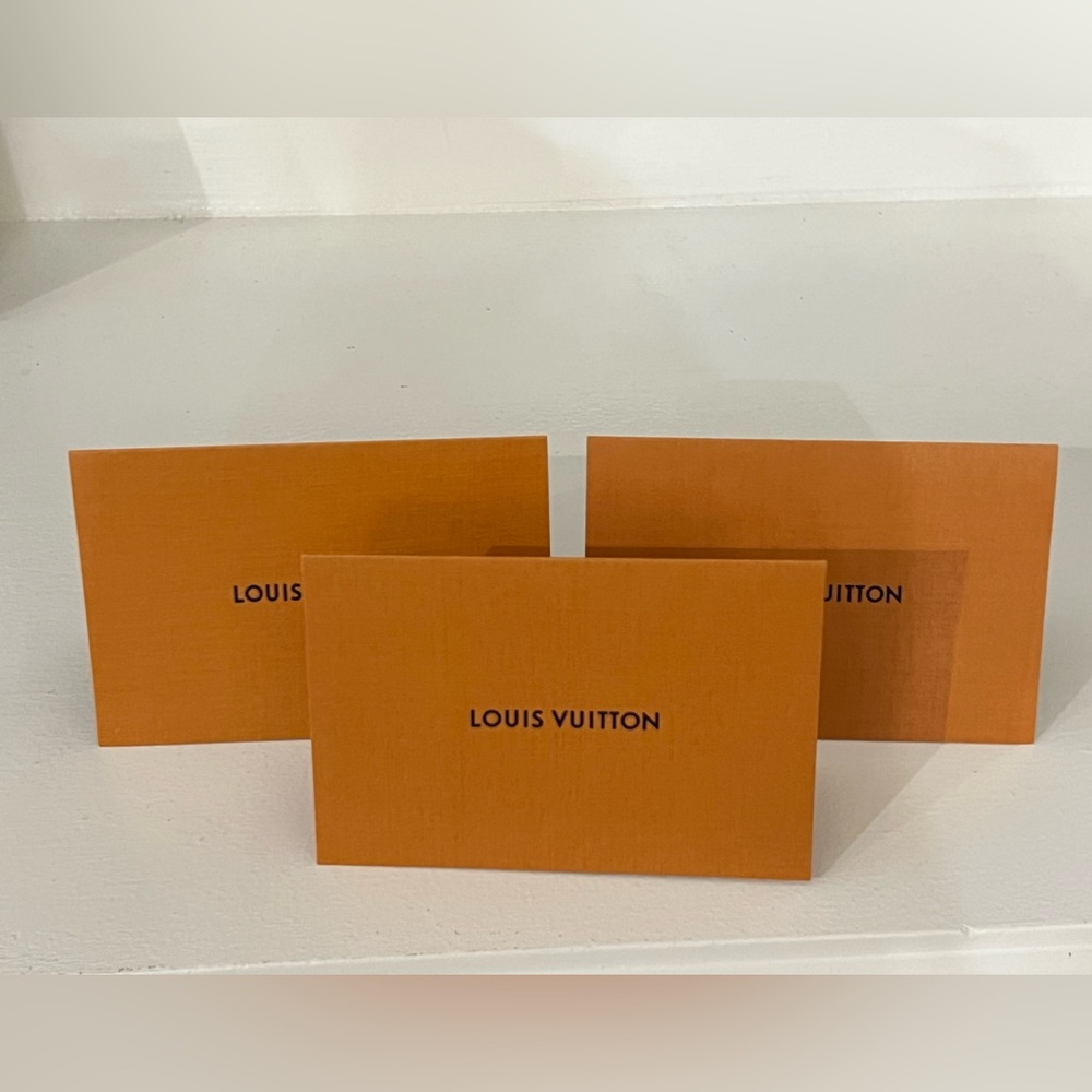 Louis Vuitton Authentic Orange Envelope Card / Receipt Holders Lot of 10 - Picture 6 of 8